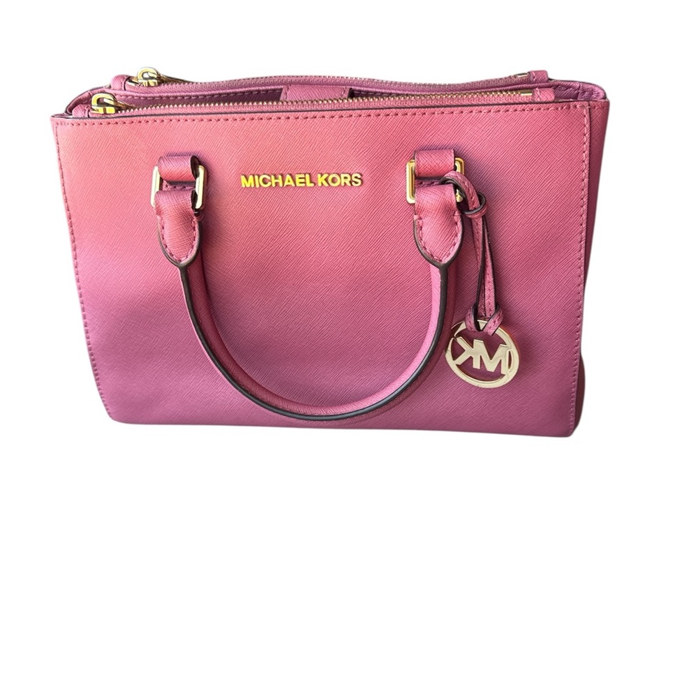 Michael Kors Pink Satchel with Gold Hardware-USED